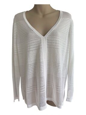 525 AMERICA lightweight white sheer sweater in XS,